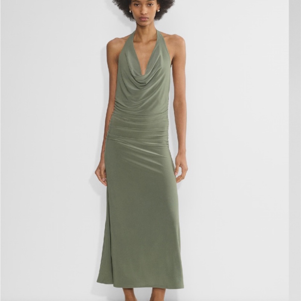 Aritzia Sage Green Backless Dress